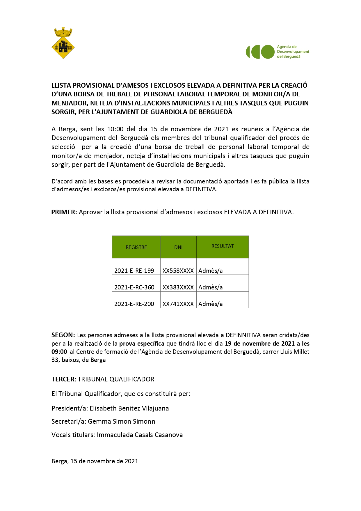 Llista d'admesos i exclosos 